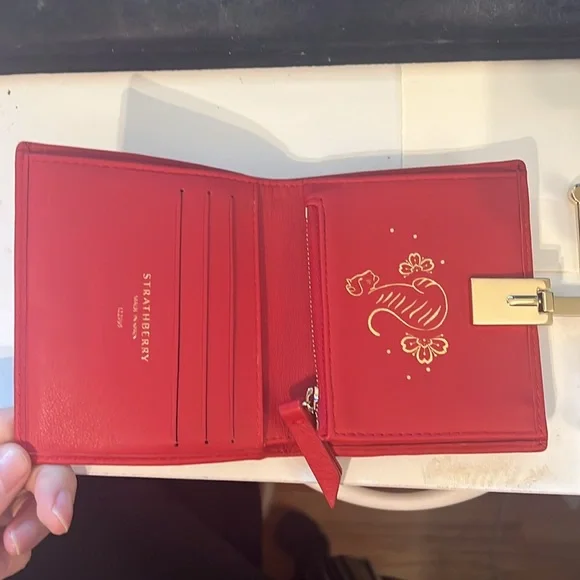 Strathberry small wallet Melville Red - Picture 4 of 12